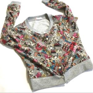 Cute Graphic Cardigan